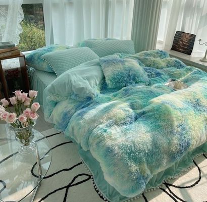 Couverture de couette en flanelle de couleur solide pour toutes les saisons
