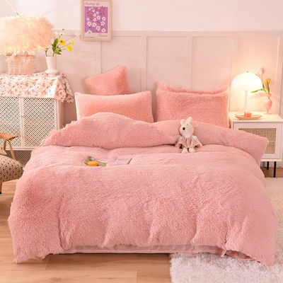 Couverture de couette en flanelle de couleur solide pour toutes les saisons
