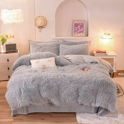 Couverture de couette en flanelle de couleur solide pour toutes les saisons