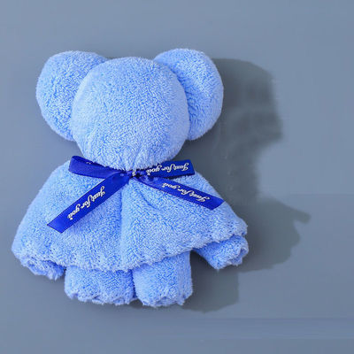 Groupe d'âge de l'enfant 30x30cm Velours de corail Velours de laine serviette d'ours pour les cadeaux d'affaires de mariage