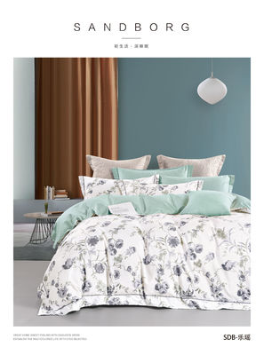 6 kg de coton lit de luxe ensemble 4pcs feuilles d'impression couette couette couverture oreiller couverture