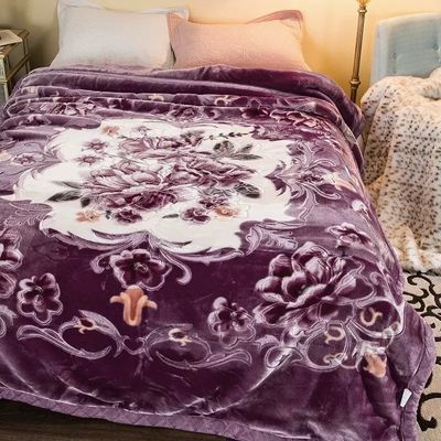 Couche supérieure doublée chaude, douce, luxueuse, imprimée, couverture pour la peau, sieste