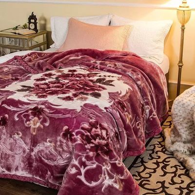Couche supérieure doublée chaude, douce, luxueuse, imprimée, couverture pour la peau, sieste