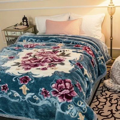 Couche supérieure doublée chaude, douce, luxueuse, imprimée, couverture pour la peau, sieste