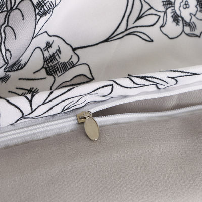 Ensemble de couverture de couette Impression réactive en fibres de polyester 3 pièces Couverture de couette Ensemble de coussinette Lit de luxe