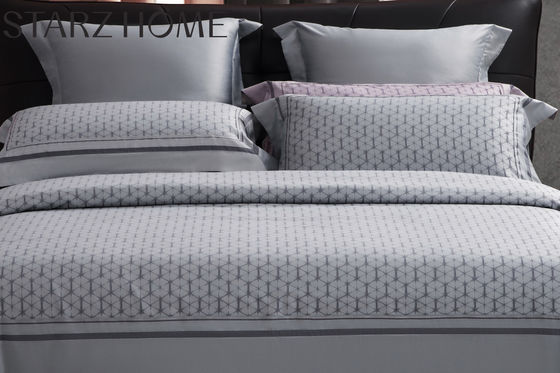 Modèle solide chic 100% coton 60S 300TC Jacquard drap plat pour 2,2m 7 pieds Lit