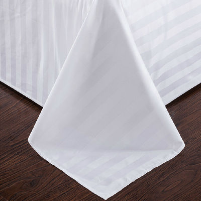 Compte de tissu 40 Populaire Pure 100% coton Lit satiné Blanc Ensemble de literie de lin adapté