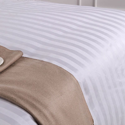 Compte de tissu 40 Populaire Pure 100% coton Lit satiné Blanc Ensemble de literie de lin adapté