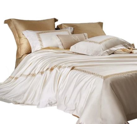 Des ensembles de literie en satin 100% coton de style européen 200S à double brin long
