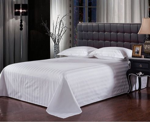 Compte de tissu 40 Populaire Pure 100% coton Lit satiné Blanc Ensemble de literie de lin adapté