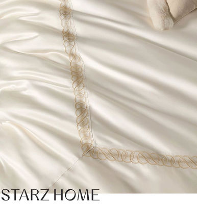 Des ensembles de literie en satin 100% coton de style européen 200S à double brin long