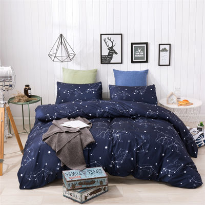 Constellation couverture de couette imprimée coussinette lit ensemble avec teinture imprimée réactive