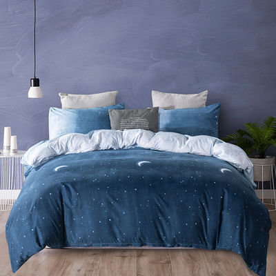 Constellation couverture de couette imprimée coussinette lit ensemble avec teinture imprimée réactive