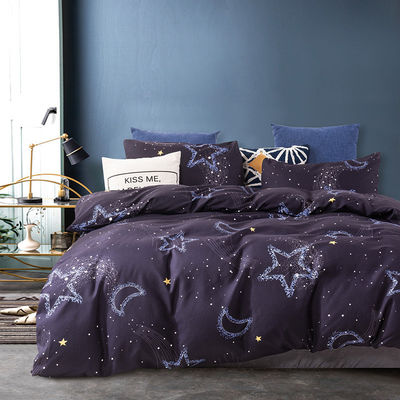 Constellation couverture de couette imprimée coussinette lit ensemble avec teinture imprimée réactive