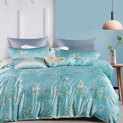 100% Tencel Luxury Silky Soft Lit Set 300TC Tissu imprimé couverture de couette Ensemble de coussins