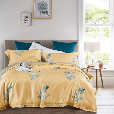 100% Tencel Luxury Silky Soft Lit Set 300TC Tissu imprimé couverture de couette Ensemble de coussins