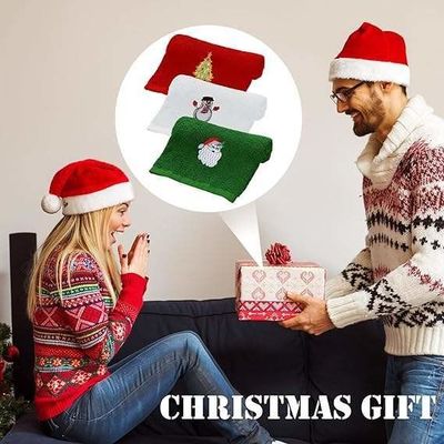 Ensemble de cadeaux de serviettes de Noël 2023 serviettes de coton hypoallergéniques en boîte cadeau avec broderie