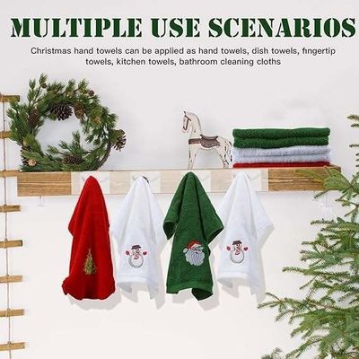 Ensemble de cadeaux de serviettes de Noël 2023 serviettes de coton hypoallergéniques en boîte cadeau avec broderie