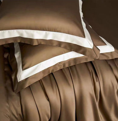 Élégante fourchette de lit de mariage 400TC avec drap et couverture de couette