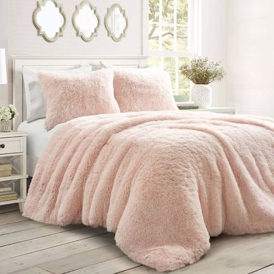 Ensemble de literie personnalisé Designs 3 pièces Luxe Soft Shaggy Plush Faux Fur Comfort Set