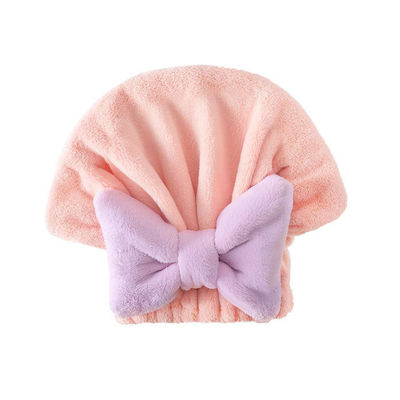 Accueil Cheveux Turban double couche en microfibre enveloppement de cheveux serviette différentes couleurs en option