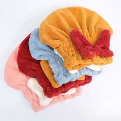 Accueil Cheveux Turban double couche en microfibre enveloppement de cheveux serviette différentes couleurs en option