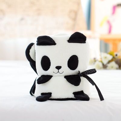 Couverture en rouleau douce de 220g pour bébé, animation d'animaux drôles, laine en peluche, couverture de lit