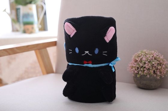 Couverture en rouleau douce de 220g pour bébé, animation d'animaux drôles, laine en peluche, couverture de lit