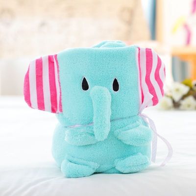 Couverture en rouleau douce de 220g pour bébé, animation d'animaux drôles, laine en peluche, couverture de lit