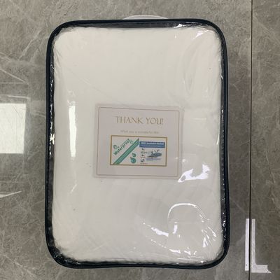 100% Tissu en polyester Blanc Dropshipping imperméable à l'eau 3D couche d'air Couverture de matelas pour punaises de lit