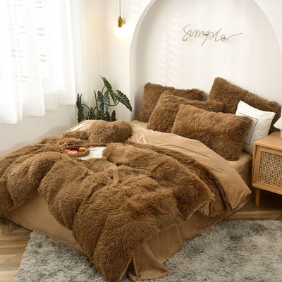 Couette rose en peluche faite à la main avec velours artificiel super doux et couverture moelleuse