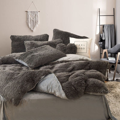 Couette rose en peluche faite à la main avec velours artificiel super doux et couverture moelleuse