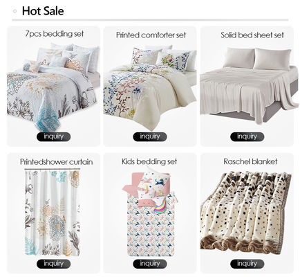 Normes nationales de qualité de la couleur de la résistance de la chambre à coucher moderne Ensembles de 3 PCS 100% coton draps