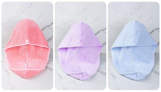 Accueil Logo personnalisé Microfibre sèche-cheveux serviette enveloppement Turban pour le séchage rapide
