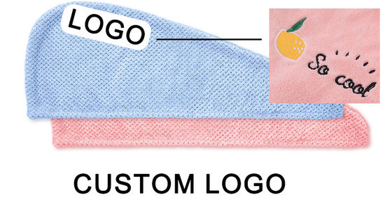 Accueil Logo personnalisé Microfibre sèche-cheveux serviette enveloppement Turban pour le séchage rapide