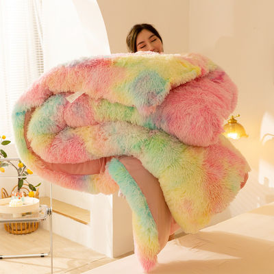 Couette d'hiver épaissie pour toutes les saisons avec velours de vison pour cheveux longs et chaleur 100% polyester