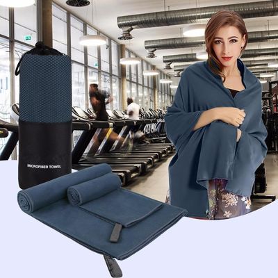 Tissu personnalisé légère super absorbant serviette de voyage de sport avec sac à main