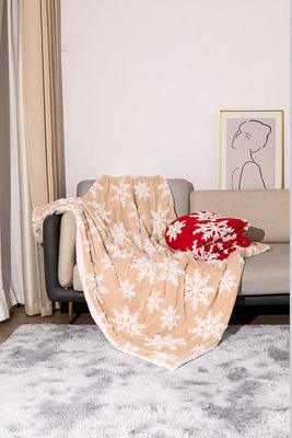 Couche double de couverture épaisse imprimée de style de Noël de laine de corail lancer Sherpa Plush Couverture
