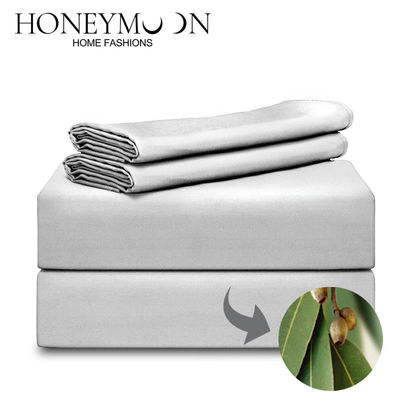 Ensemble de feuilles de coton Lyocell 300T de couleur simple douceur luxueuse pour votre literie de mariage