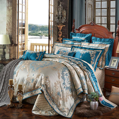 Ajoutez une touche de luxe à votre hôtel avec cet ensemble de jacquard de style européen durable
