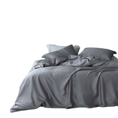 Ensemble de couchettes pour la maison Oeko-tex Certifié Lenzing Tencel Couverture de couette et feuille de lit en soie douce