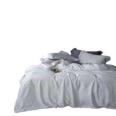 Ensemble de couchettes pour la maison Oeko-tex Certifié Lenzing Tencel Couverture de couette et feuille de lit en soie douce