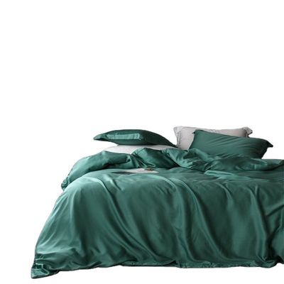 Ensemble de couchettes pour la maison Oeko-tex Certifié Lenzing Tencel Couverture de couette et feuille de lit en soie douce