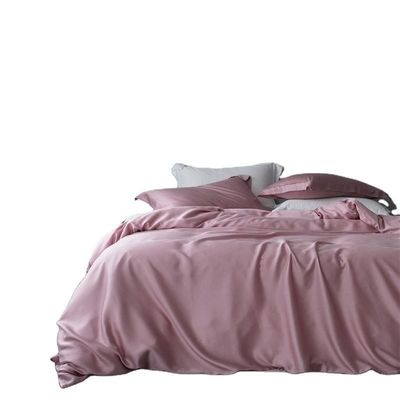 Ensemble de couchettes pour la maison Oeko-tex Certifié Lenzing Tencel Couverture de couette et feuille de lit en soie douce