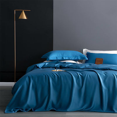 Couverture de lit en soie de taille réelle couverture de couette Queen King couverture de couette couleur solide