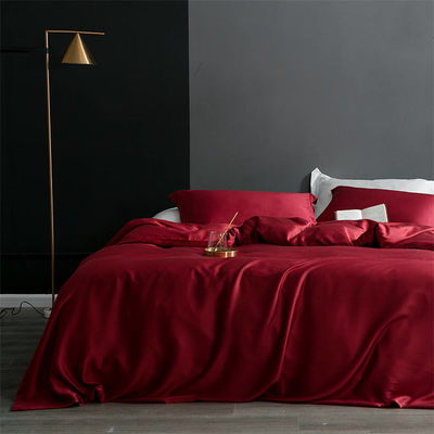 Couverture de lit en soie de taille réelle couverture de couette Queen King couverture de couette couleur solide