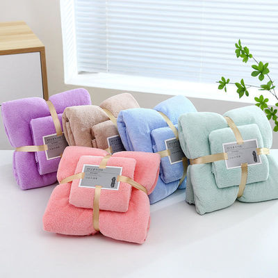 Adultes et enfants ensemble de serviettes à main pour le visage et les mains serviettes en velours de corail absorbant doux pour tous les âges