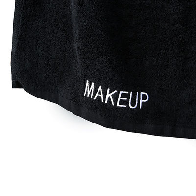 Personnalisation de motifs de broderie 100% coton ensembles de serviettes de bain en noir avec logo