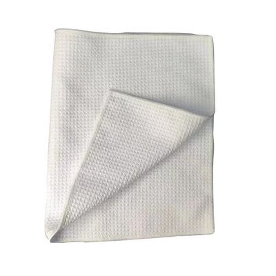 Tissu de toilette de thé à base de waffle blanc sublimation Tissu de cuisine vierge pour impression sur mesure