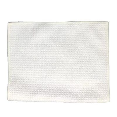 Tissu de toilette de thé à base de waffle blanc sublimation Tissu de cuisine vierge pour impression sur mesure